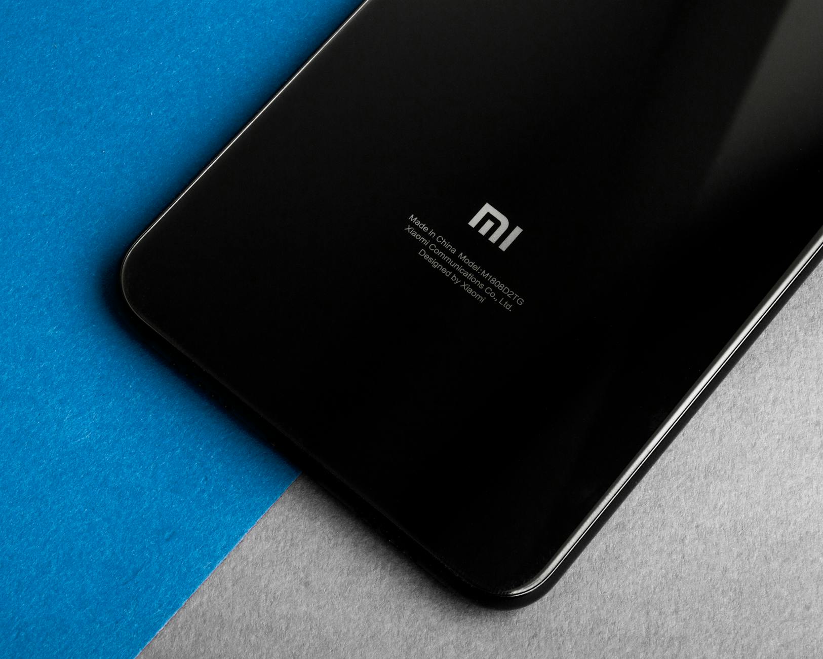 close up of a xiaomi smartphone